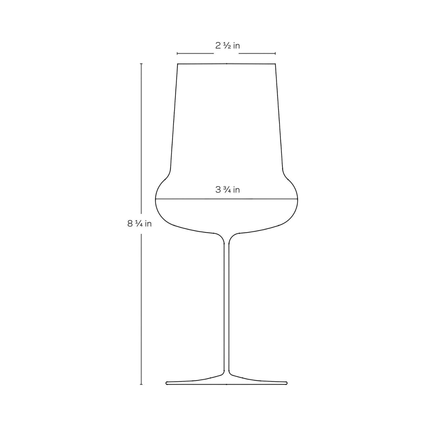 Studio shot of the minimalist Ghost Zero Belly Red Wine Glass.