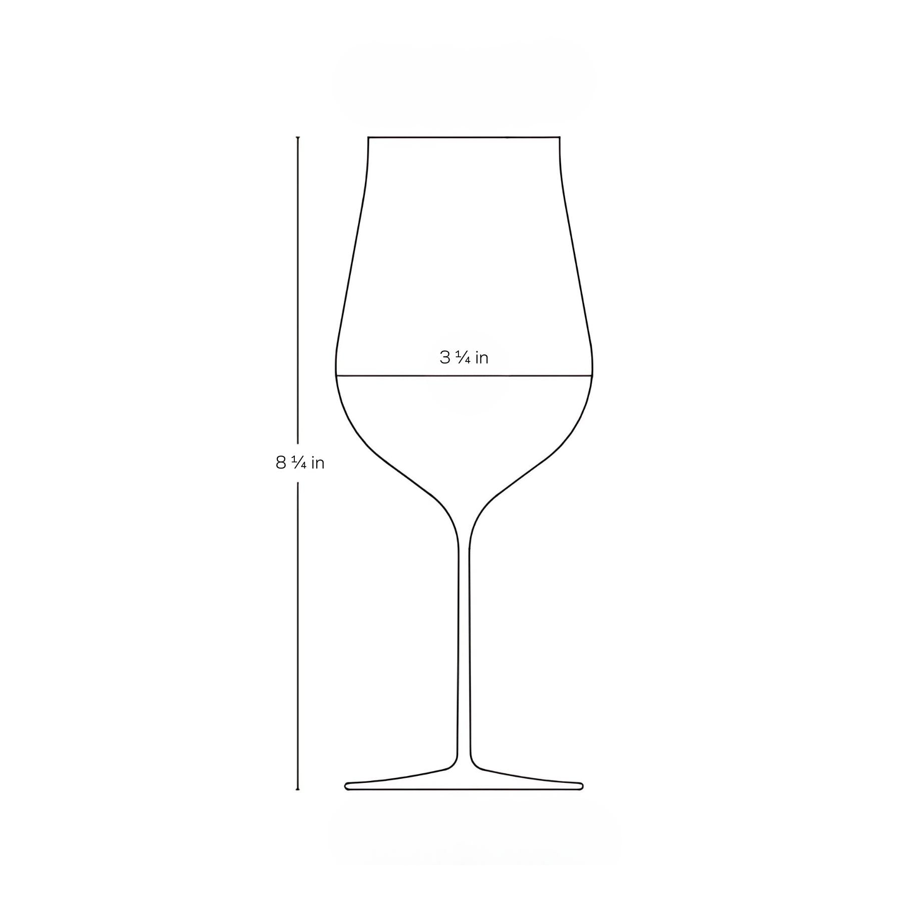 Single modern crystal wine glass by NUDE Glass highlighting the precise, handmade craftsmanship.