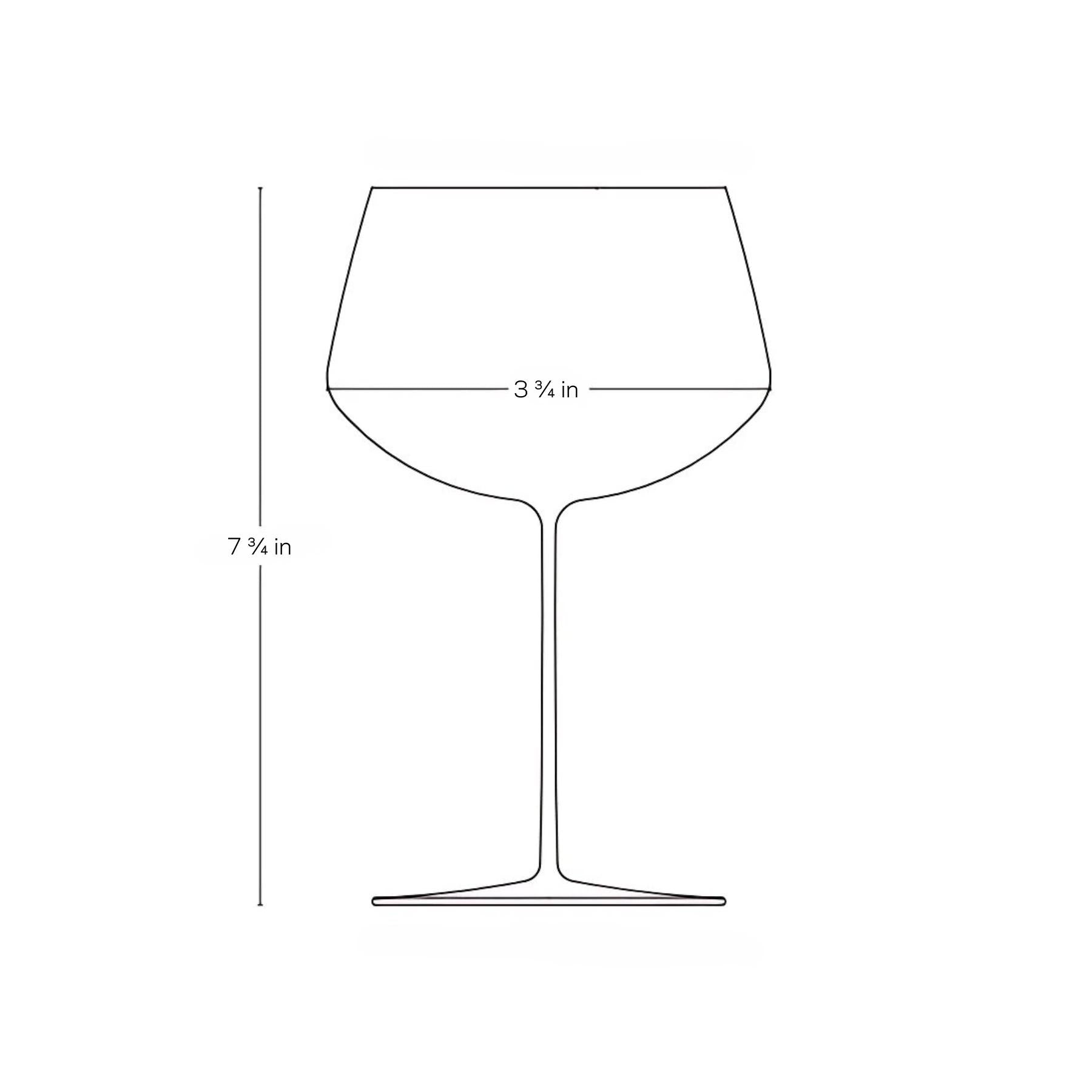 A single NUDE Glass Stem Zero white wine glass showcased against a clean, light backdrop.