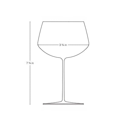A single NUDE Glass Stem Zero white wine glass showcased against a clean, light backdrop.