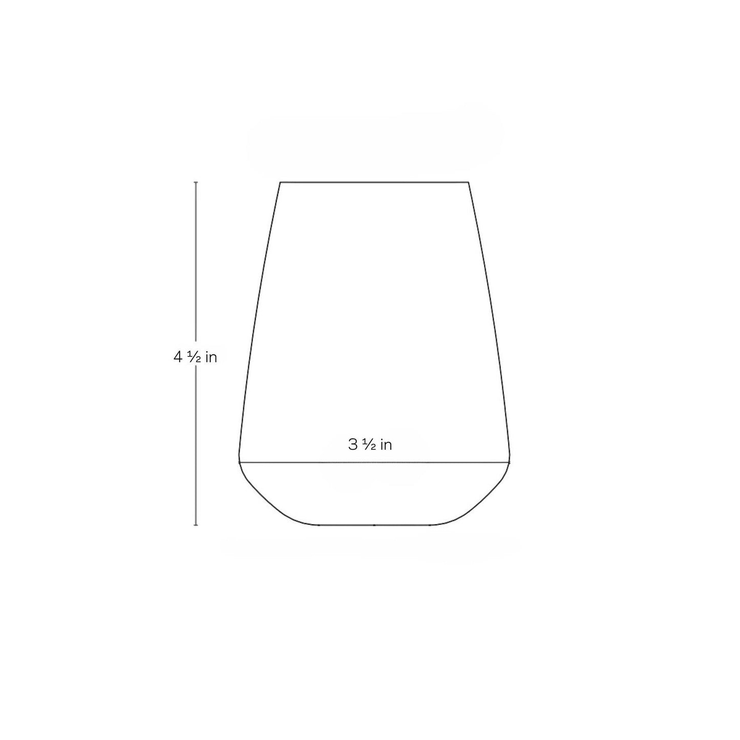Profile view of a single Stem Zero lead-free crystal water glass with a sleek silhouette.