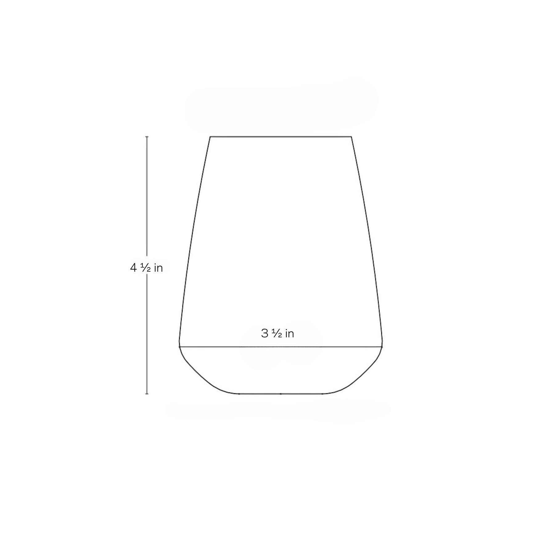 Profile view of a single Stem Zero lead-free crystal water glass with a sleek silhouette.