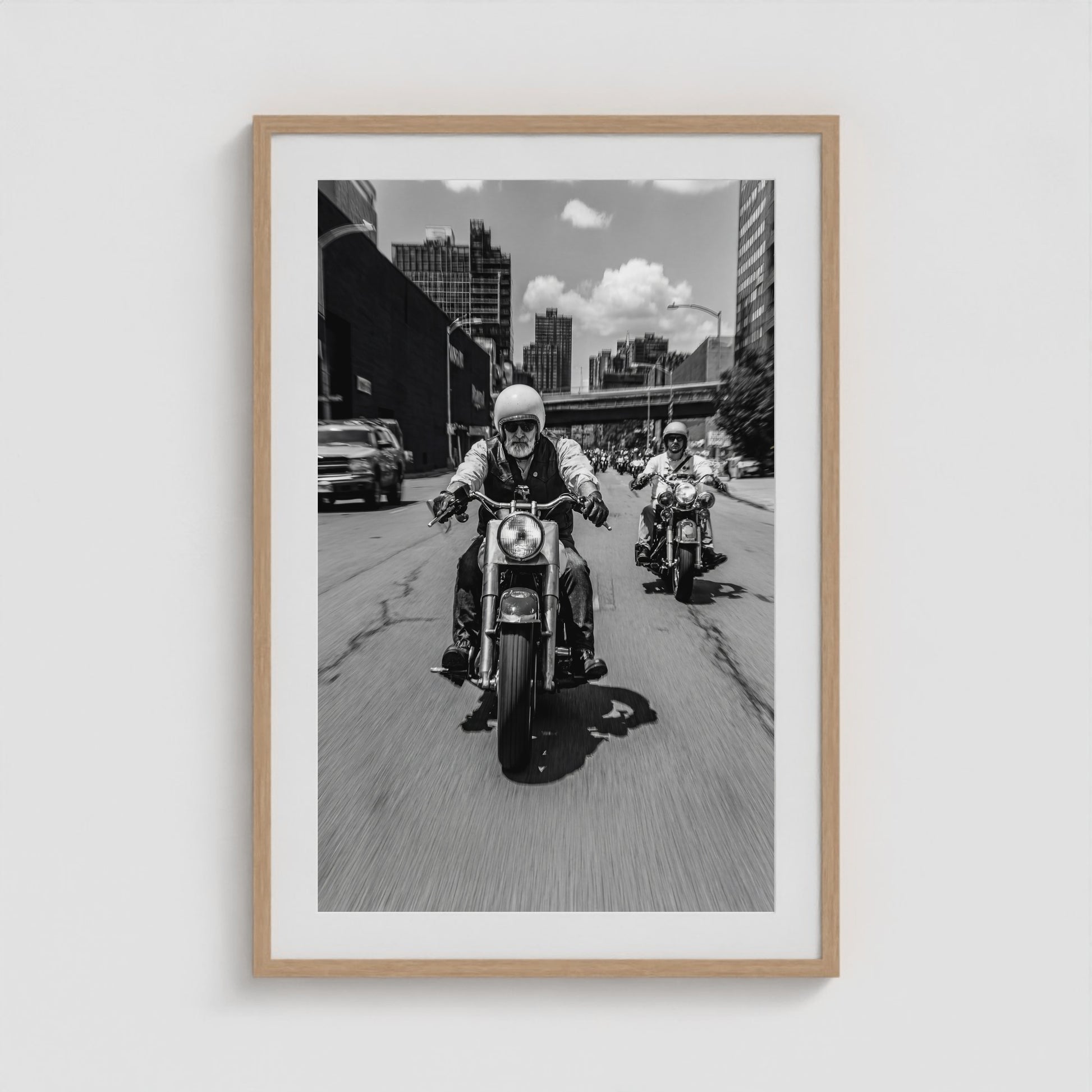 Urban Riders 24x36 Natural Portrait Box Frame