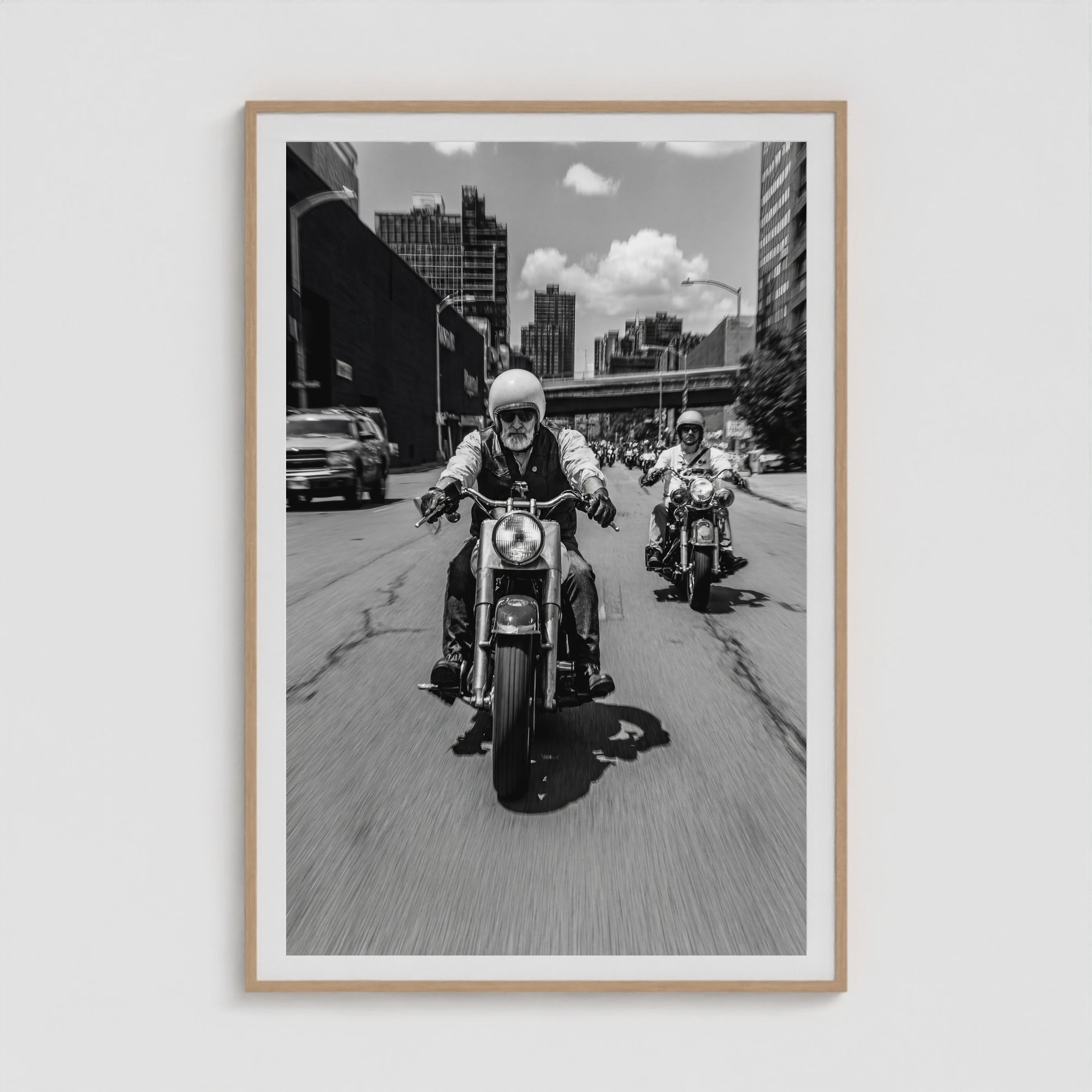 Urban Riders 40x60 Natural Portrait Box Frame