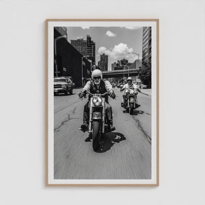 Urban Riders 40x60 Natural Portrait Box Frame