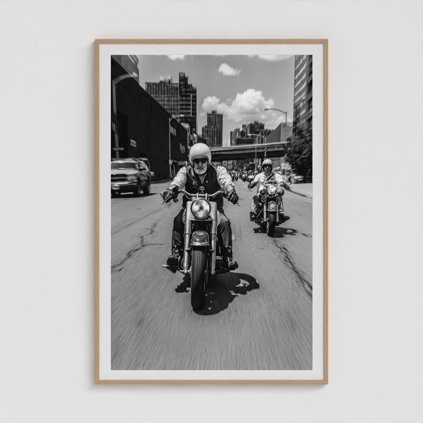 Urban Riders 40x60 Natural Portrait Box Frame