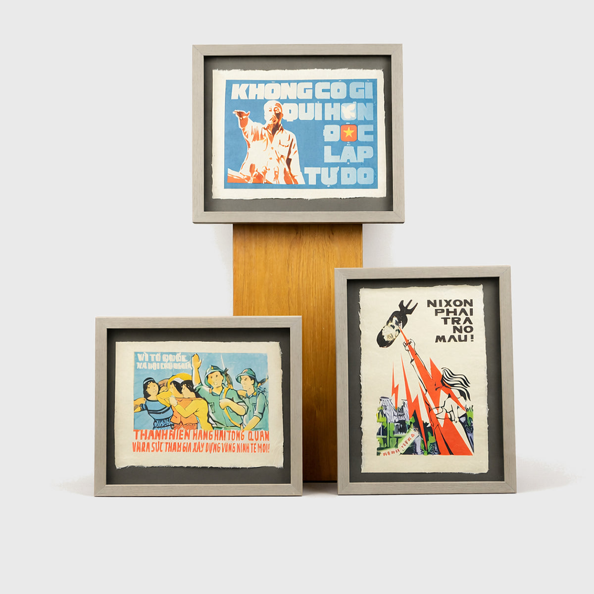 Product shot of Vintage Vietnamese Revolutionary Poster – Masculine Fine Art - Luxury Artwork | Provenance & Patina