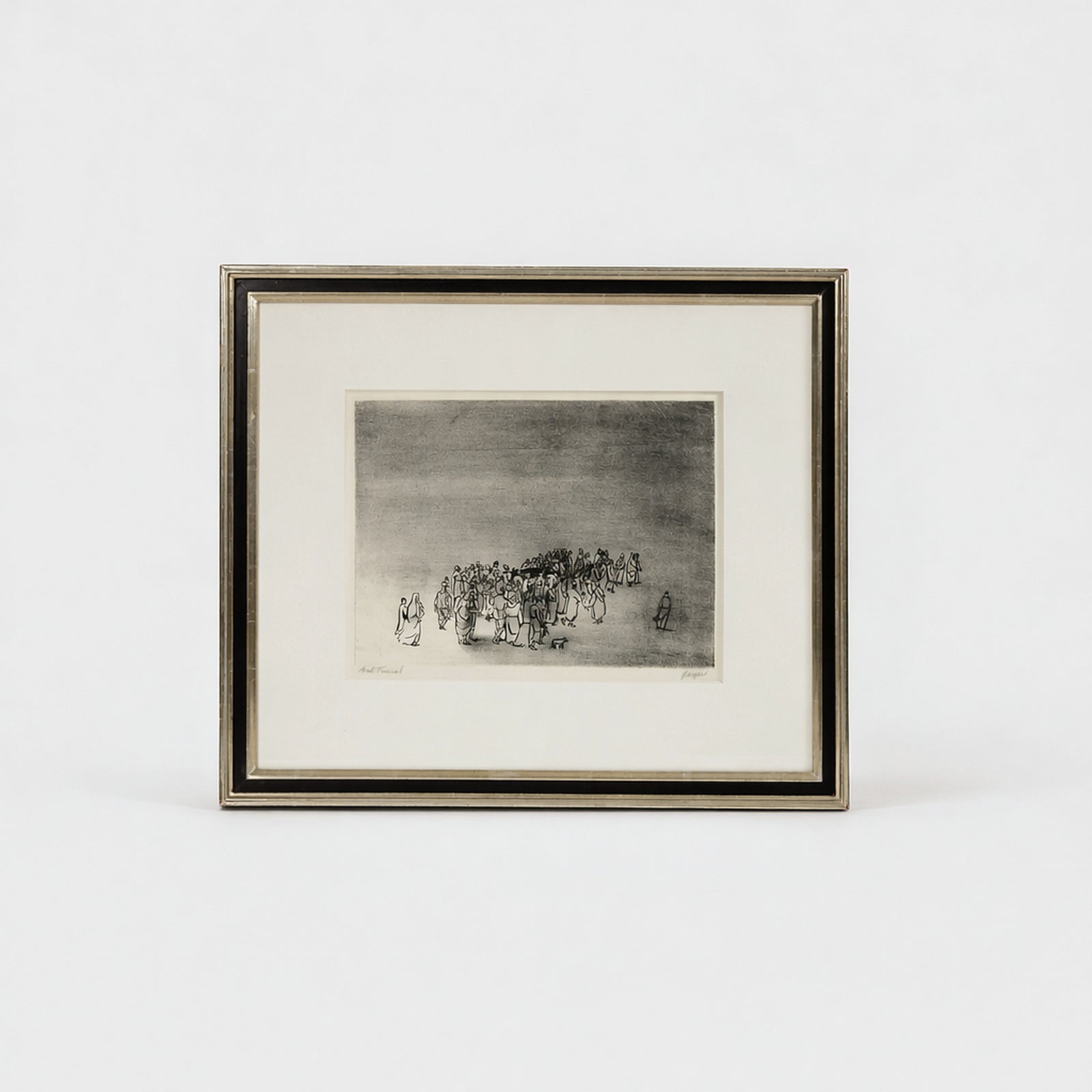 Product shot of Vintage Gold Frame Drawing Artwork – Masculine Fine Art | Provenance & Patina