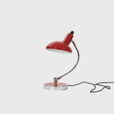 Product shot of Italian Red Desk Lamp – Masculine Fine Art - Luxury Lighting | Provenance & Patina