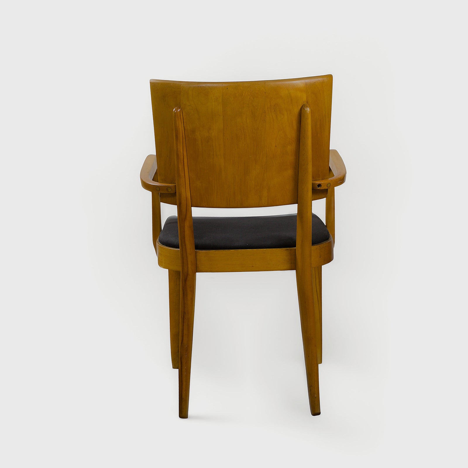 Lifestyle view of Midcentury Sculptural Wood Chair – Masculine Fine Art - Luxury Armchair | Provenance & Patina