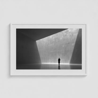 Void + Vessel + Light 36x24 White Landscape Box Frame