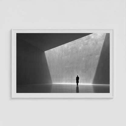Void + Vessel + Light 60x40 White Landscape Box Frame