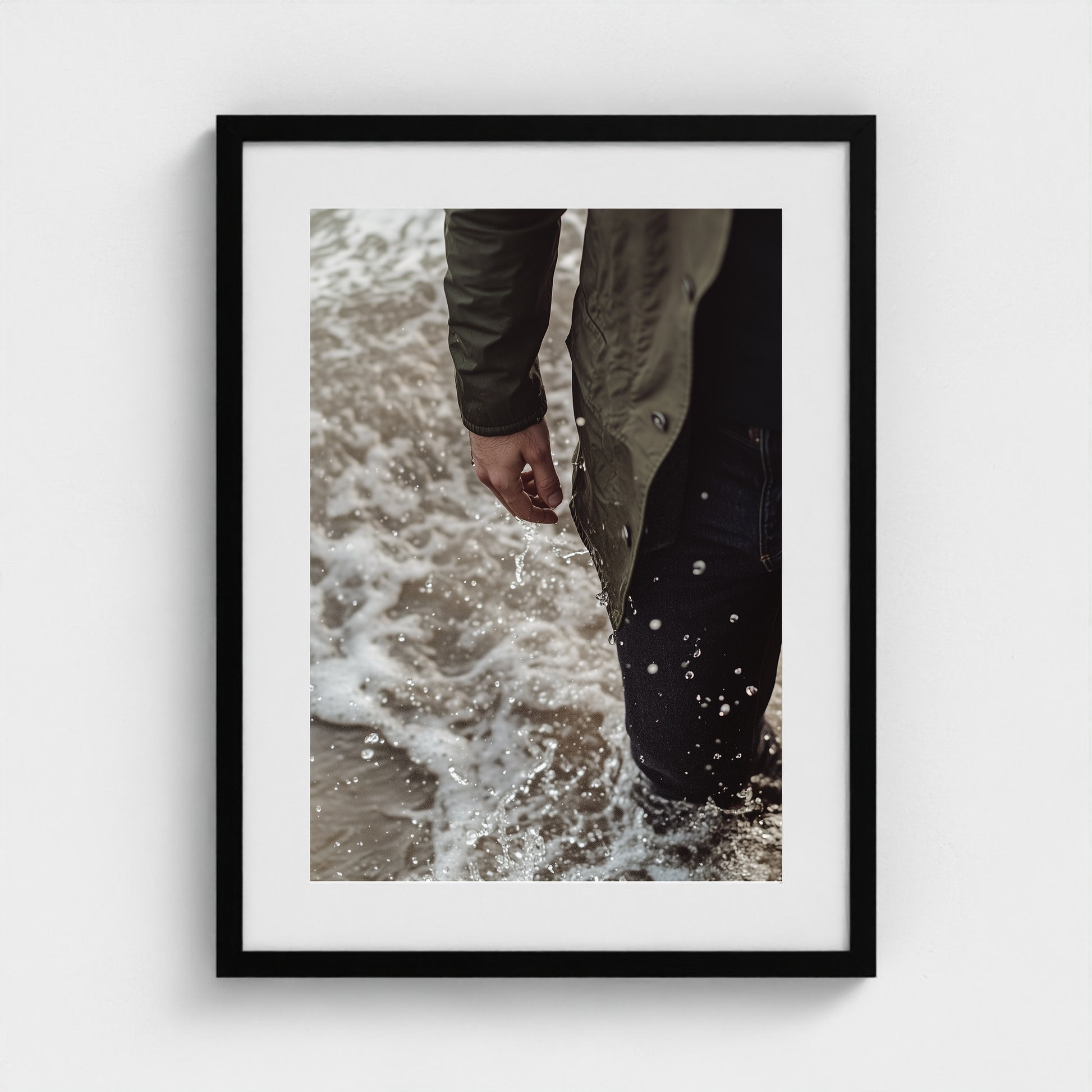 Waxed Jacket 18x24 Black Portrait Mockup
