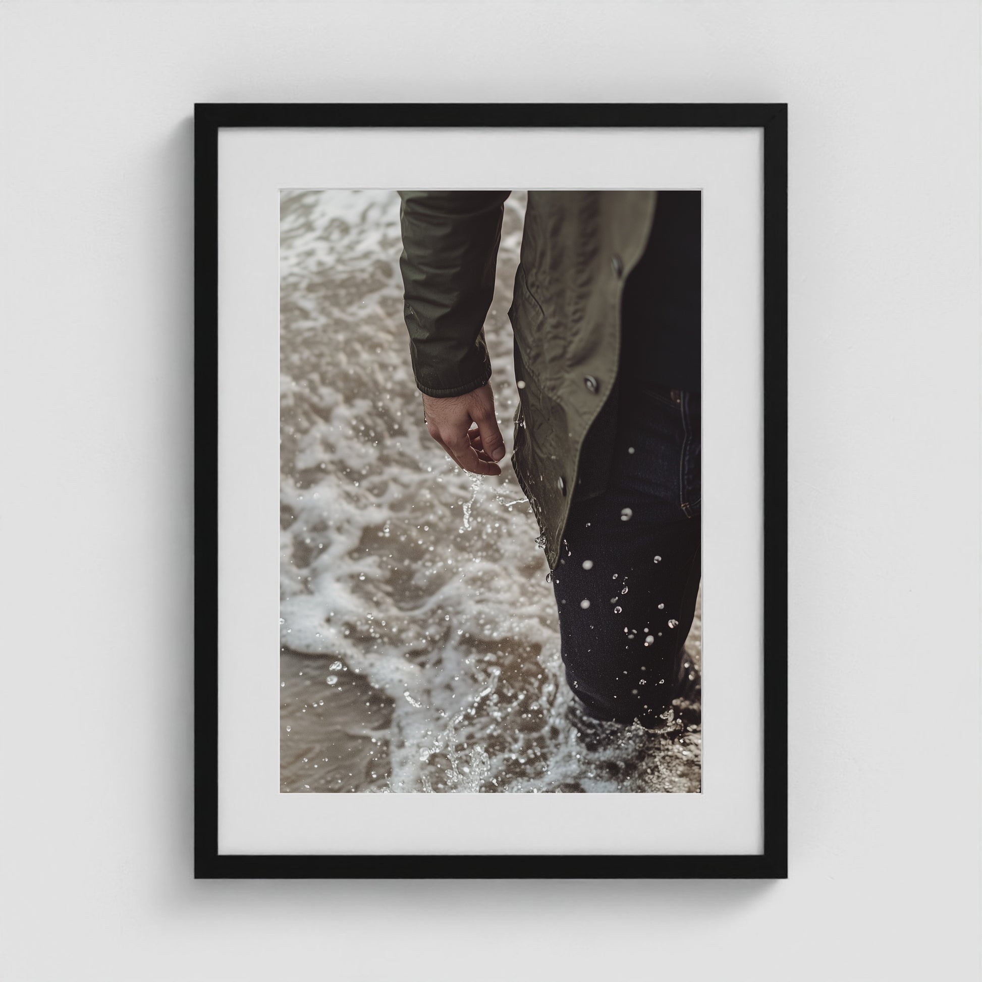 Waxed Jacket 18x24 Black Portrait Box Frame