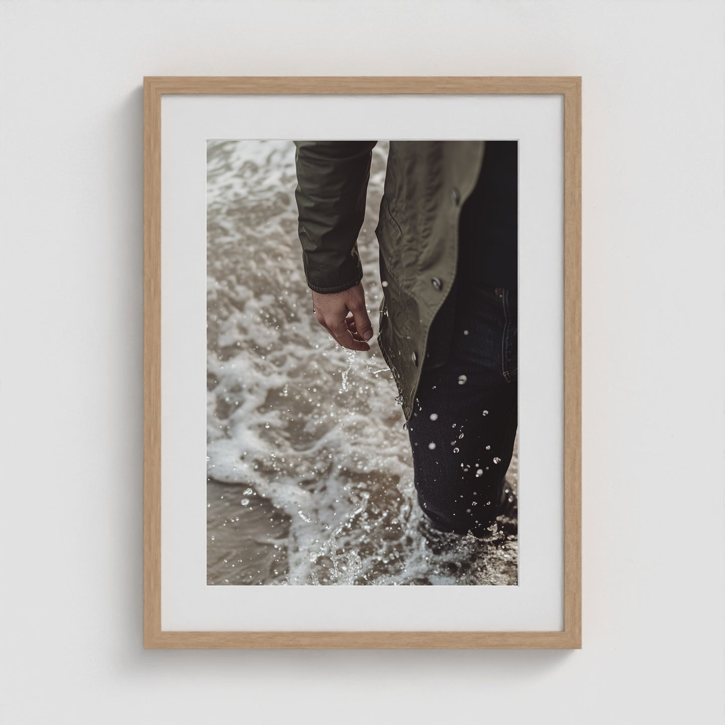 Waxed Jacket 18x24 Natural Portrait Box Frame