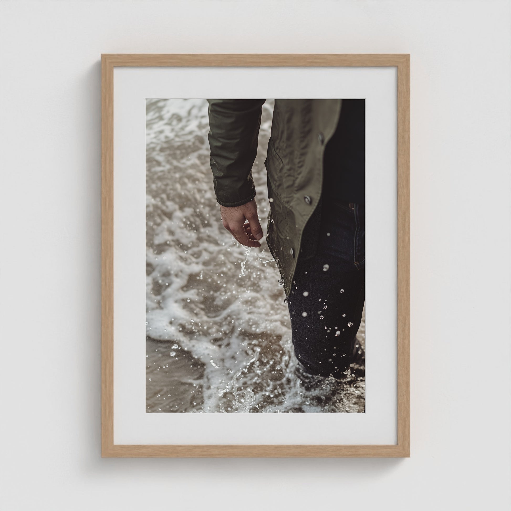 Waxed Jacket 18x24 Natural Portrait Box Frame