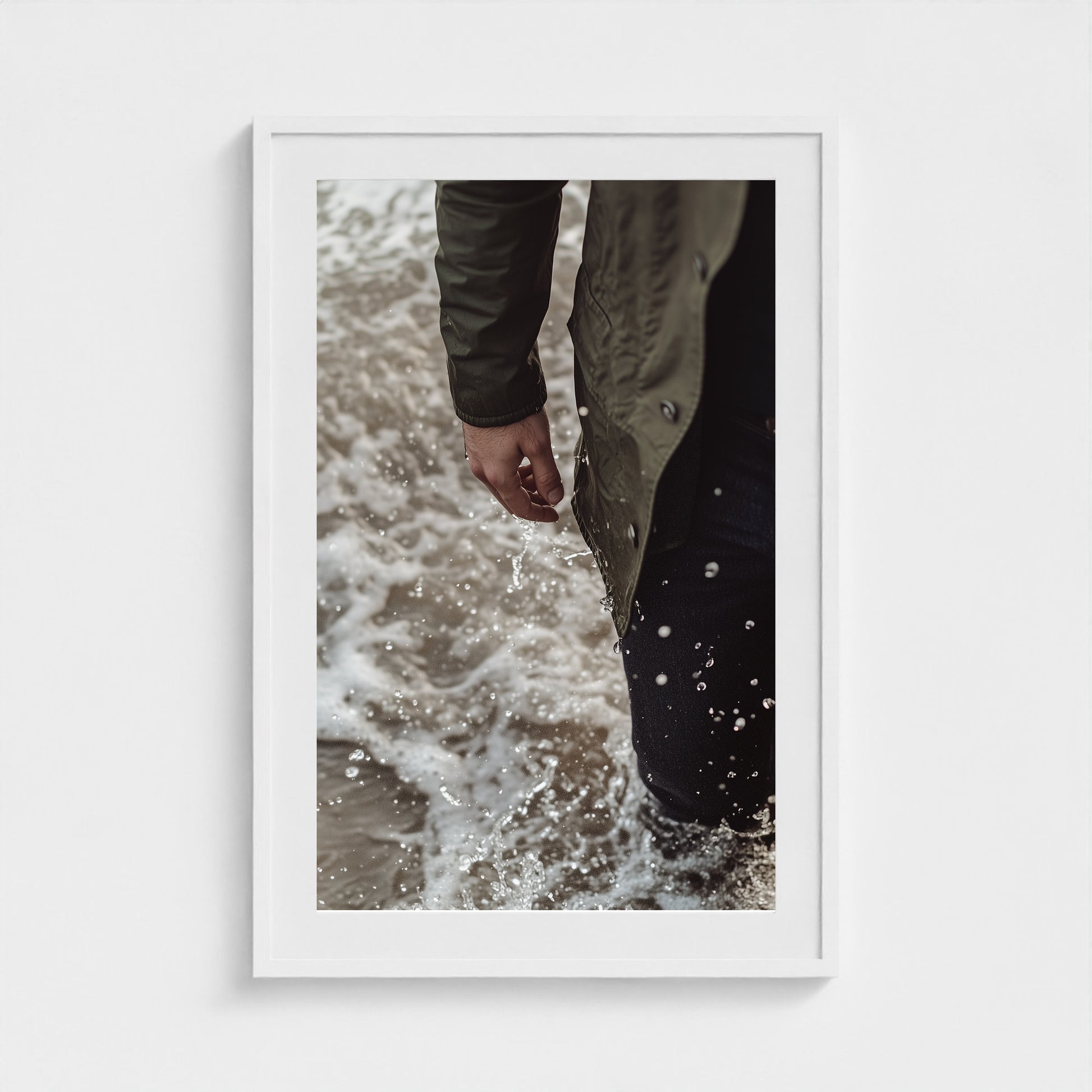 Waxed Jacket 24x36 White Portrait Mockup