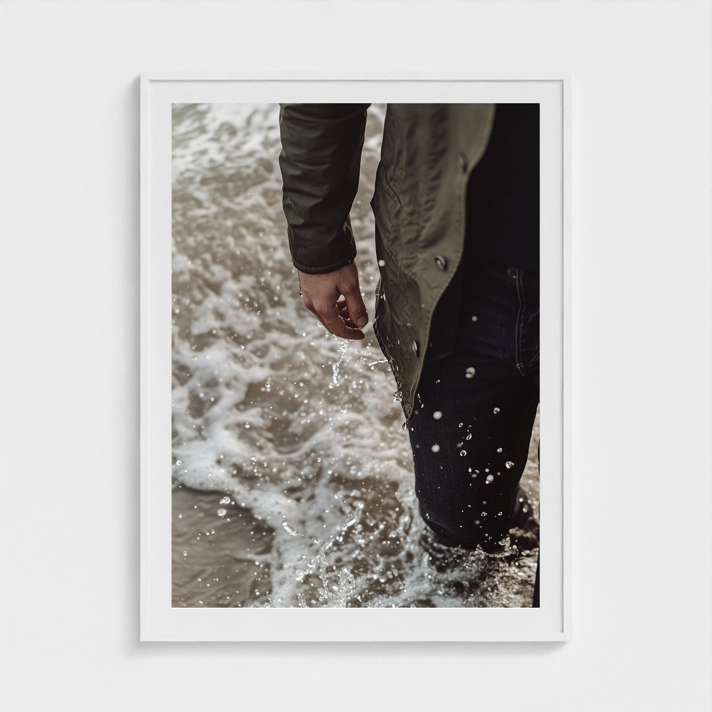 Waxed Jacket 36x48 White Portrait Mockup