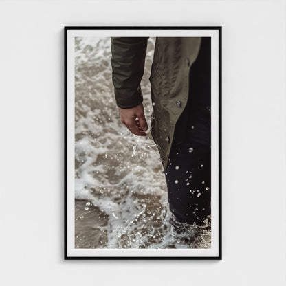 Waxed Jacket 40x60 Black Portrait Mockup