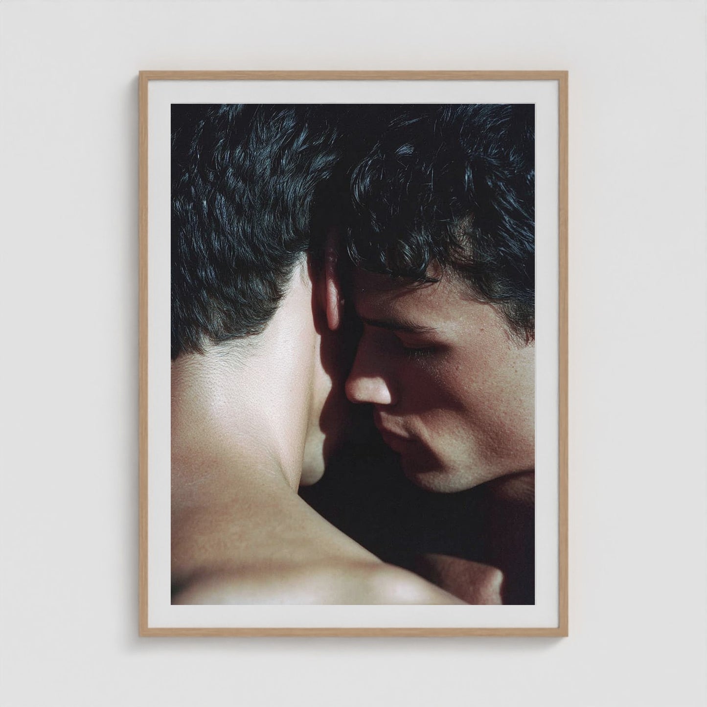 Whispered Embrace 36x48 Natural Portrait Box Frame