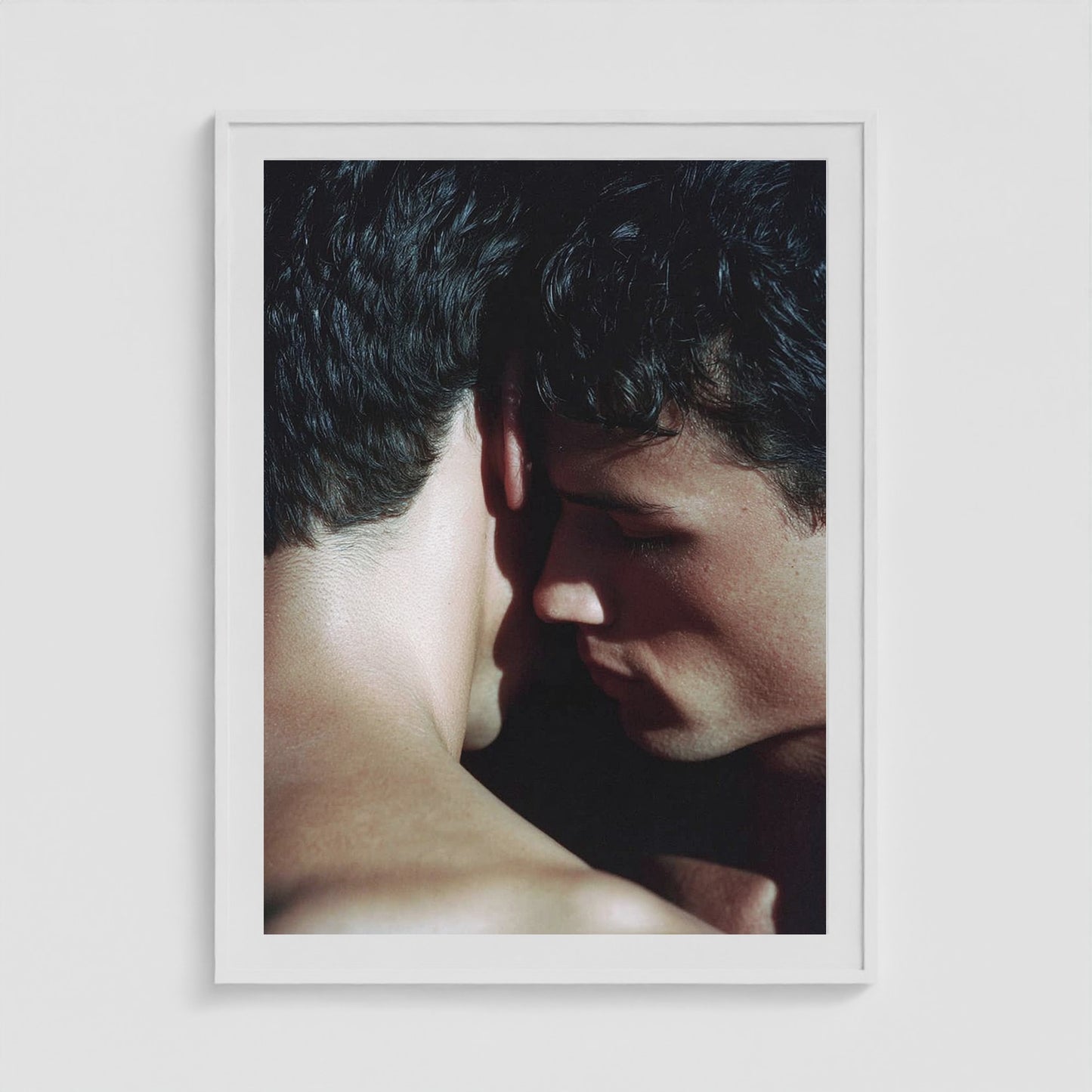 Whispered Embrace 36x48 White Portrait Box Frame
