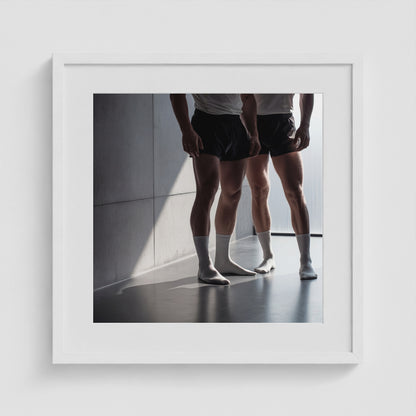White Socks 20x20 White Square Box Frame