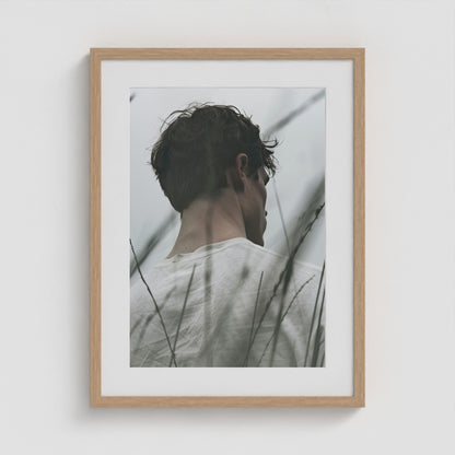 White Tee 18x24 Natural Portrait Box Frame