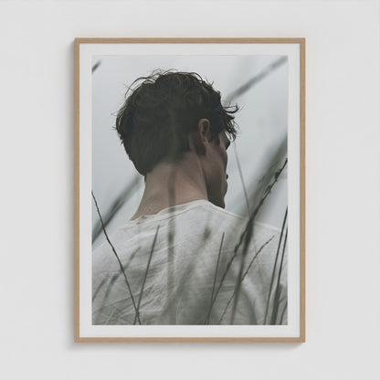 White Tee 36x48 Natural Portrait Box Frame