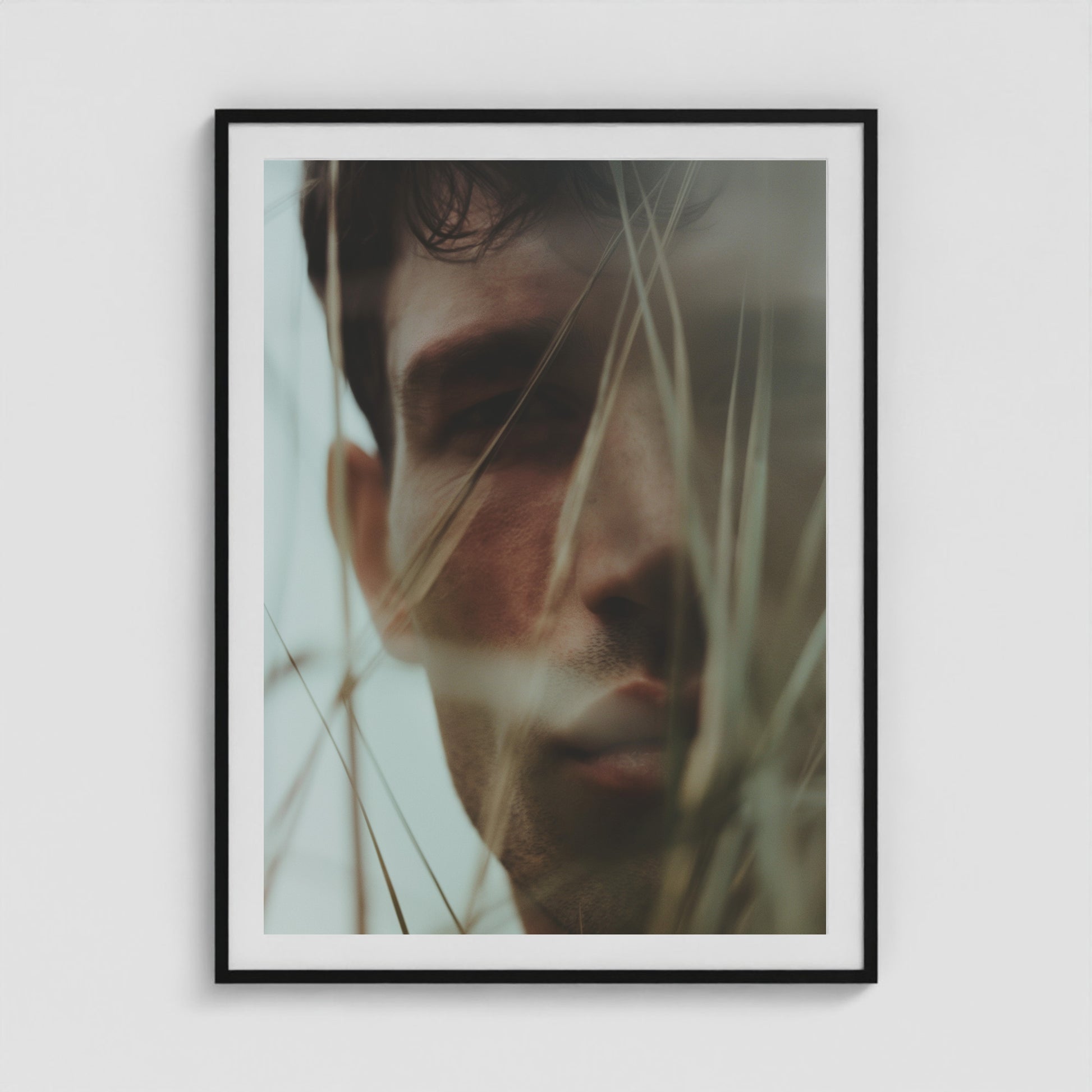 Wild Grass 36x48 Black Portrait Box Frame