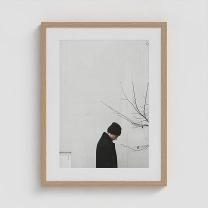 Winter Figure 18x24 Natural Portrait Box Frame