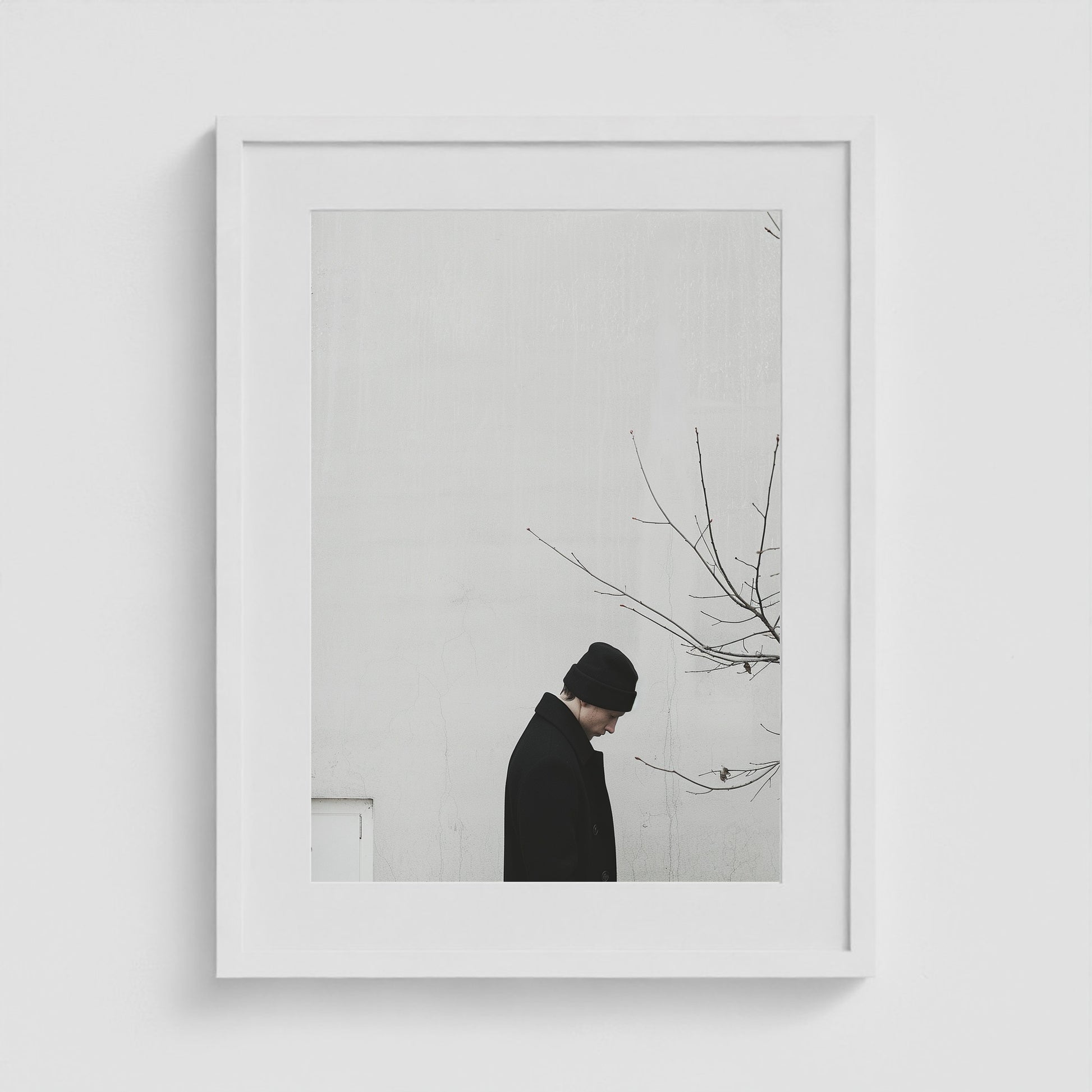 Winter Figure 18x24 White Portrait Box Frame