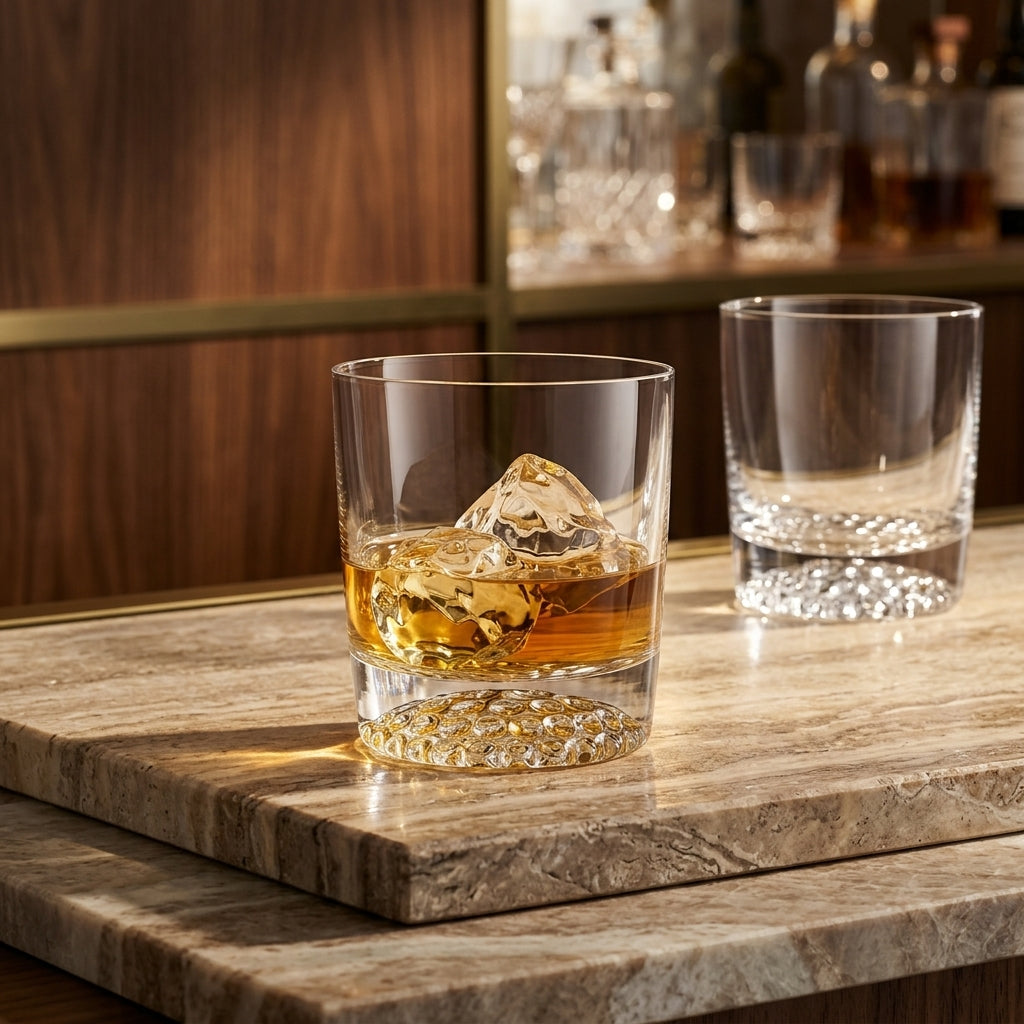 Ace Set of 2 Whisky Glasses Gemini marble editorial product cover
