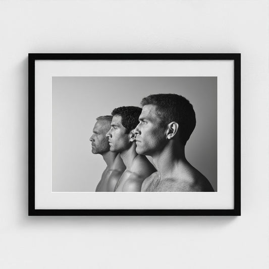Masculine Profile Study in Minimal Grayscale Tones