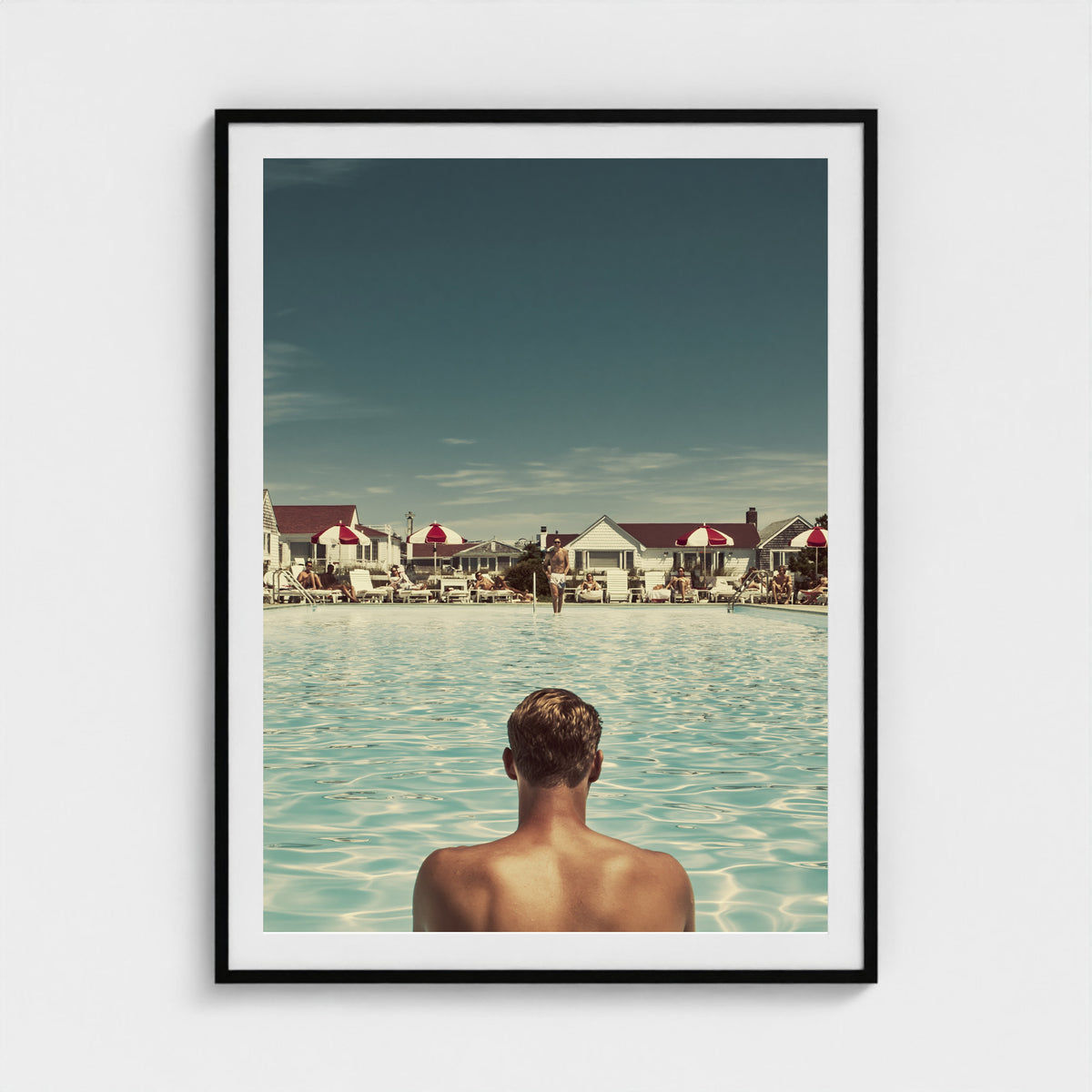 Beach Club 36x48 Black Portrait Box Frame