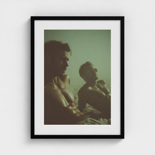 Contemplative Male Portrait on a Tonal Quiet Beach