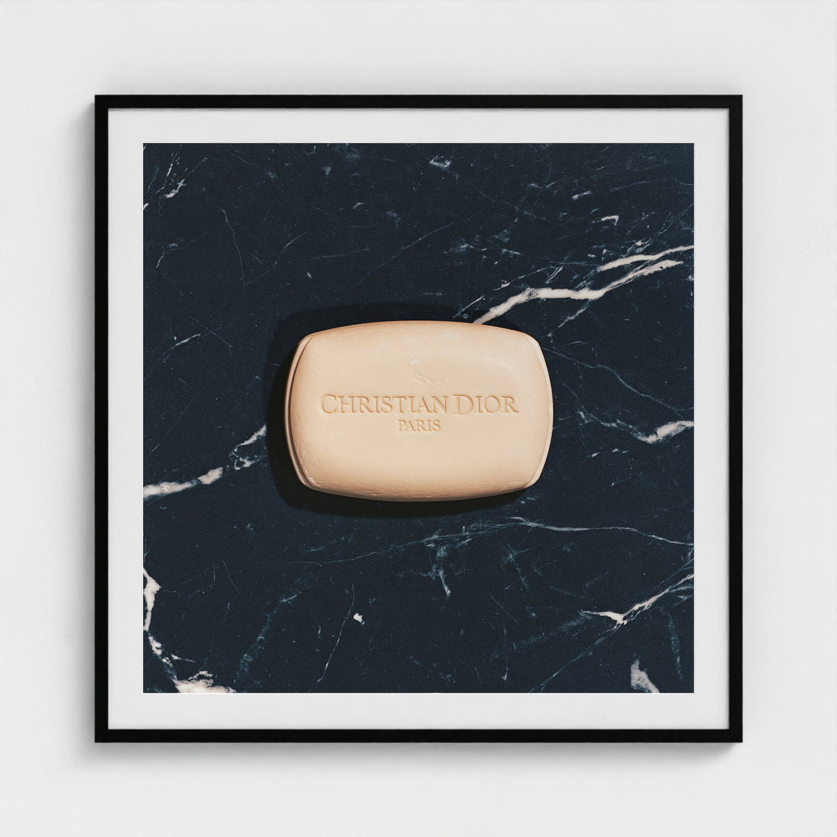 Christian Dior Milled Soap 36x36 Black Square Box Frame