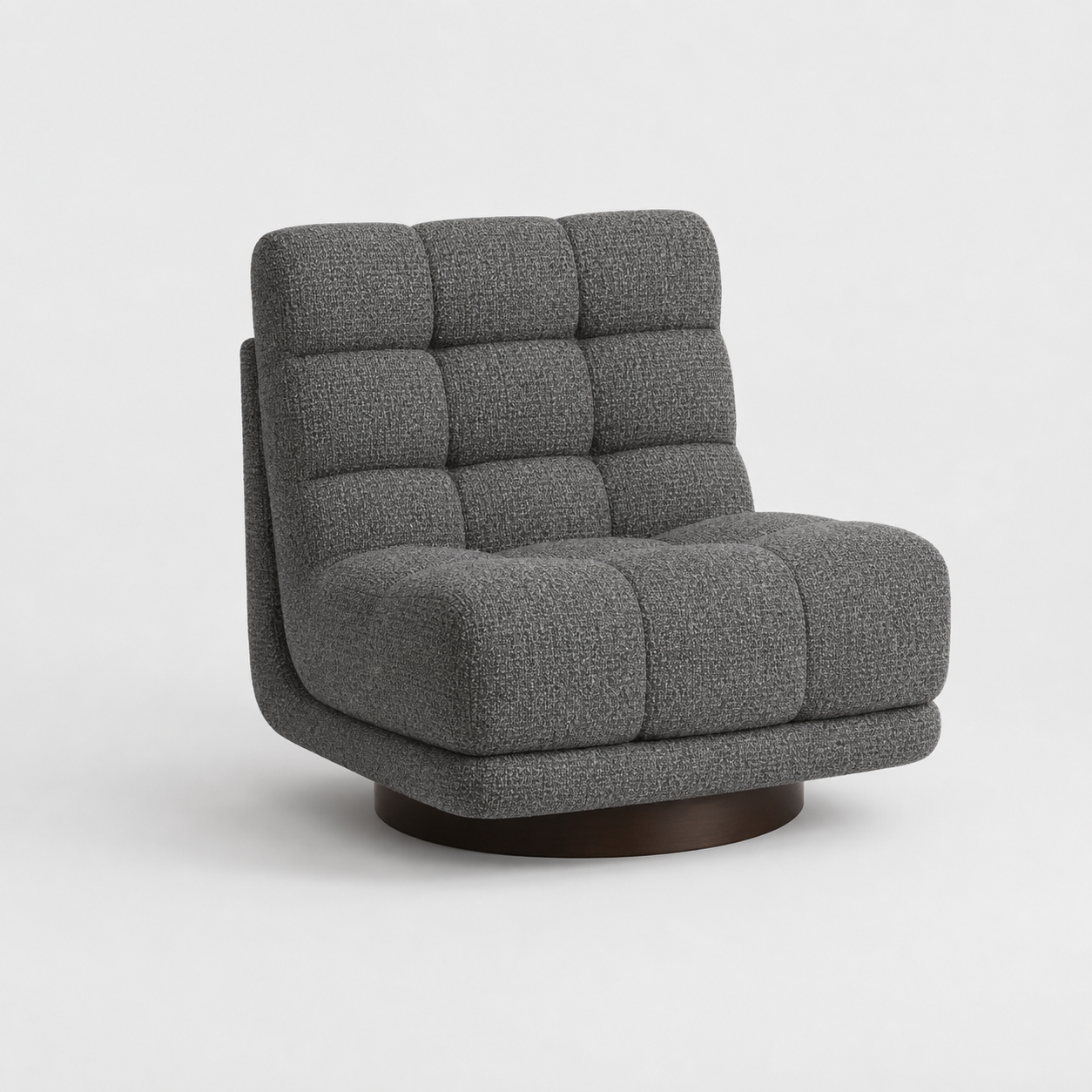 Puffer Swivel Chair custom furniture studio gray cover