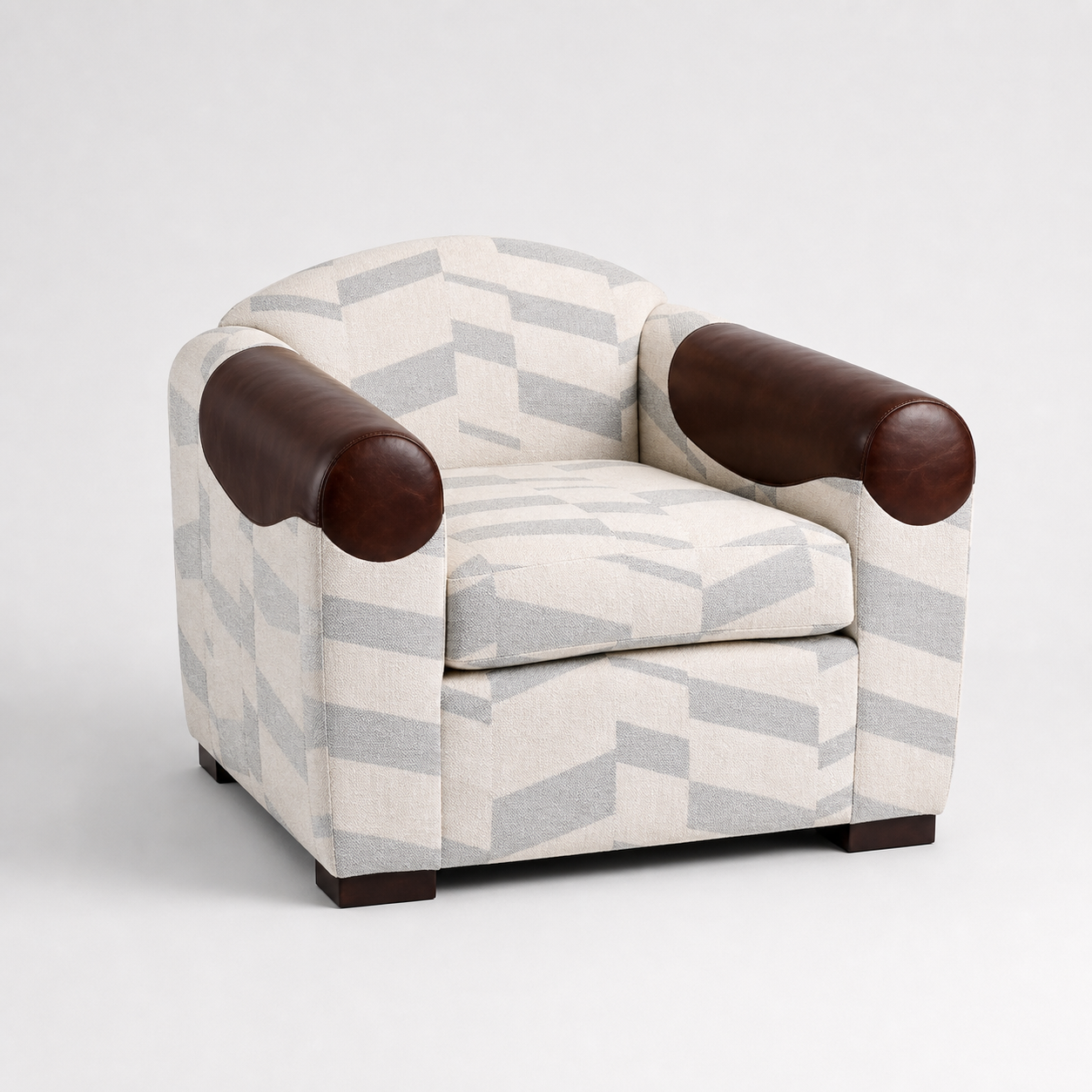 Saddle Armchair custom furniture studio gray cover