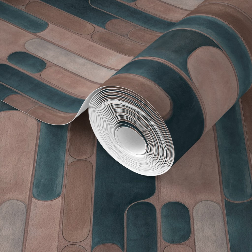 Detailed view of the organic texture on Tempo grass cloth wallpaper.
