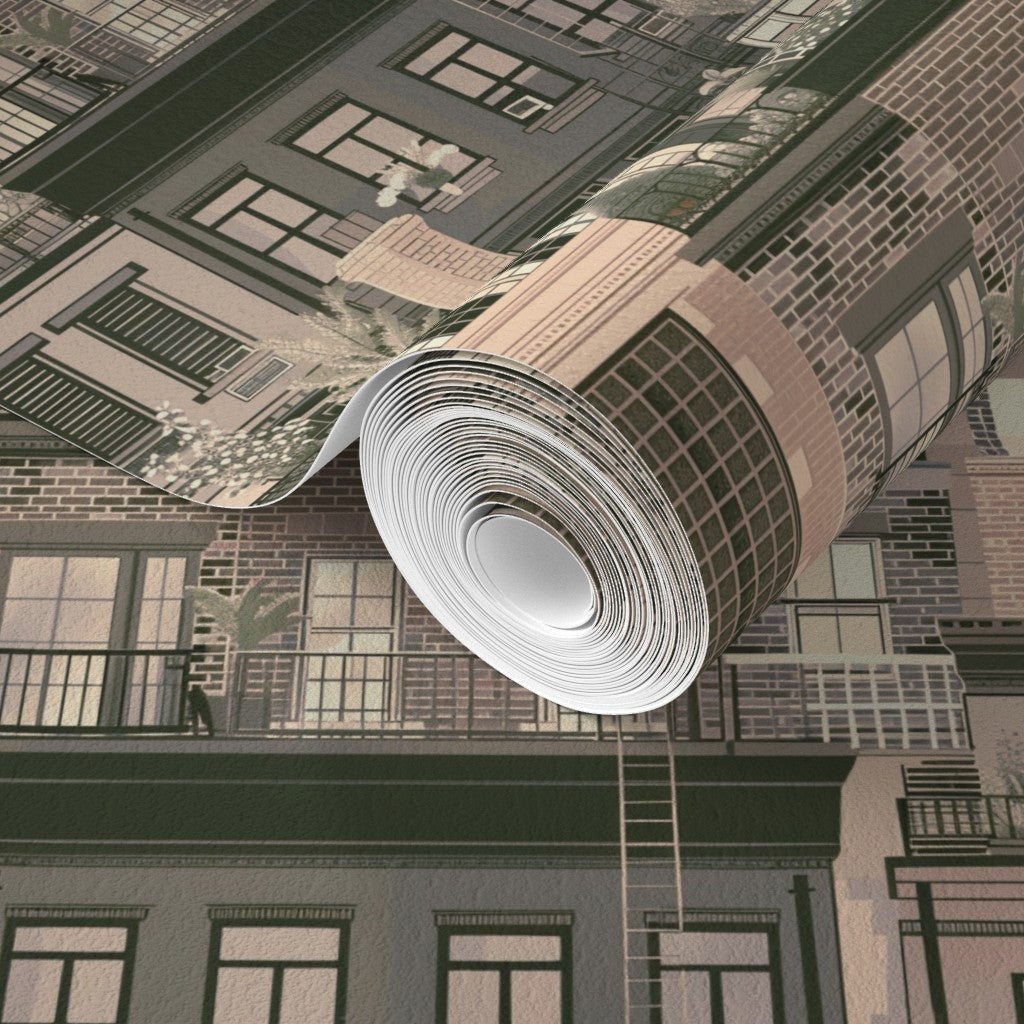 Alternate view of West Village Rooftops Wallpaper | Provenance & Patina