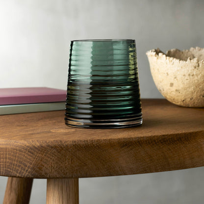 A modern tablescape featuring the Poem crystal water glass set alongside minimalist dinnerware.