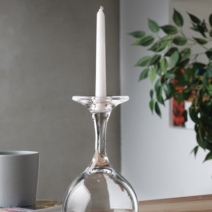 Close up detail of Look Down Candle Holder in Wine Glass Shape | Provenance & Patina