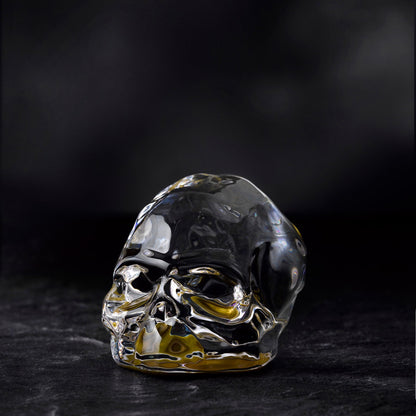 Close up detail of Memento Mori Faceted Skull Gold Coated Small | Provenance & Patina