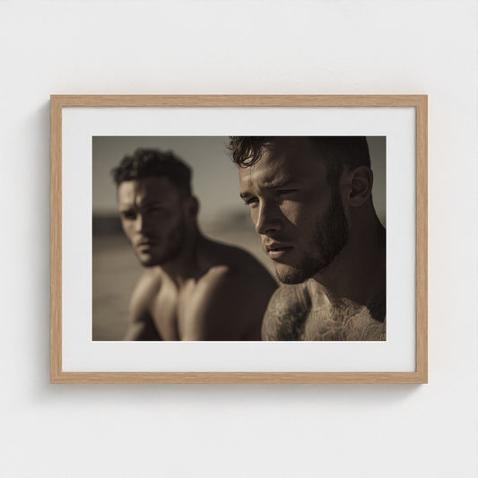 Masculine Sepia Portrait Study in Soft Neutral Tones