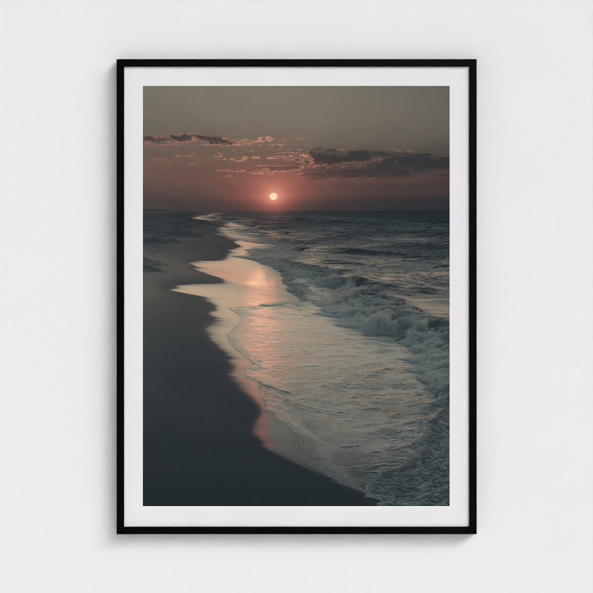 Fire Island Sunset 36x48 Black Portrait Box Frame