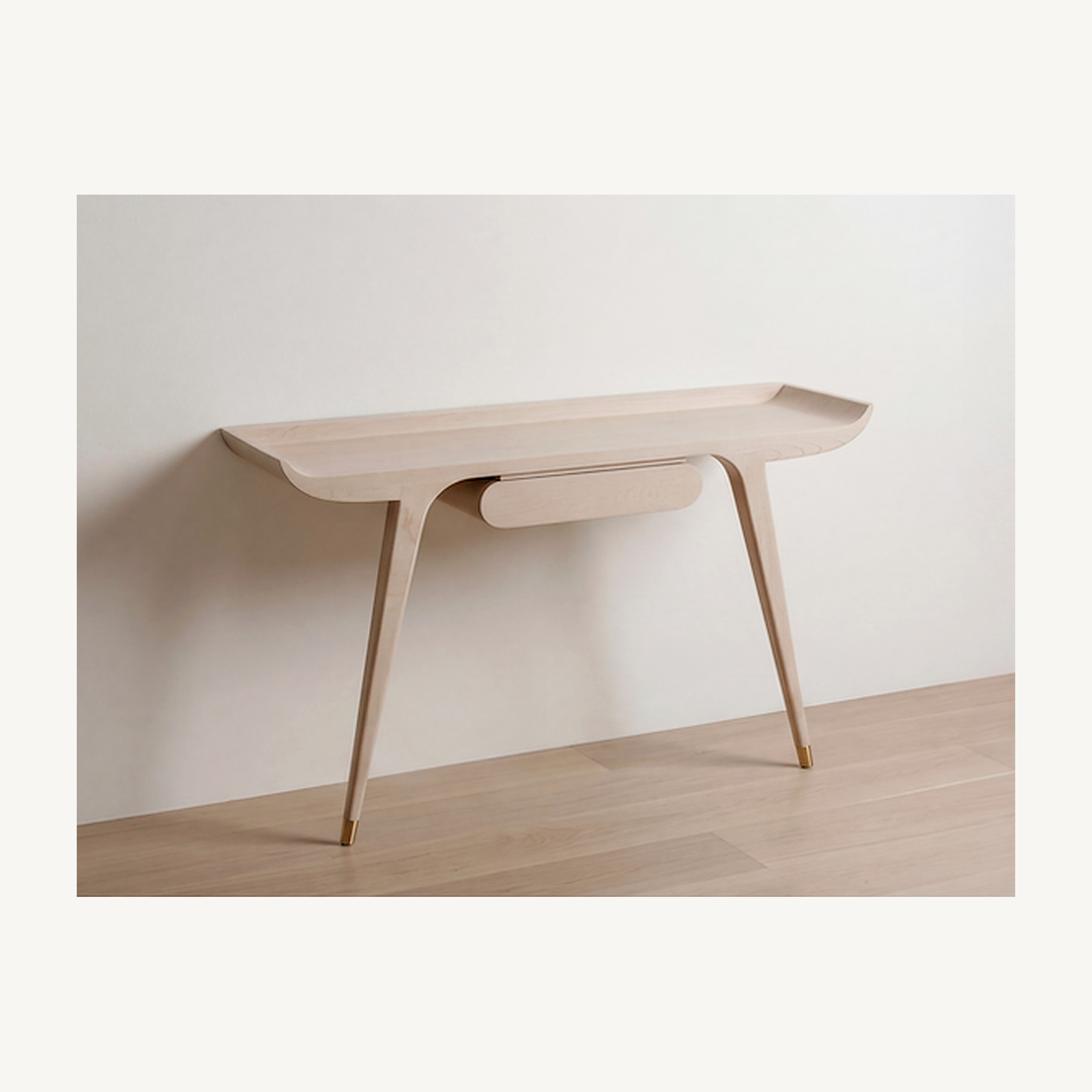 Floating Console Desk - Lifestyle Angled View