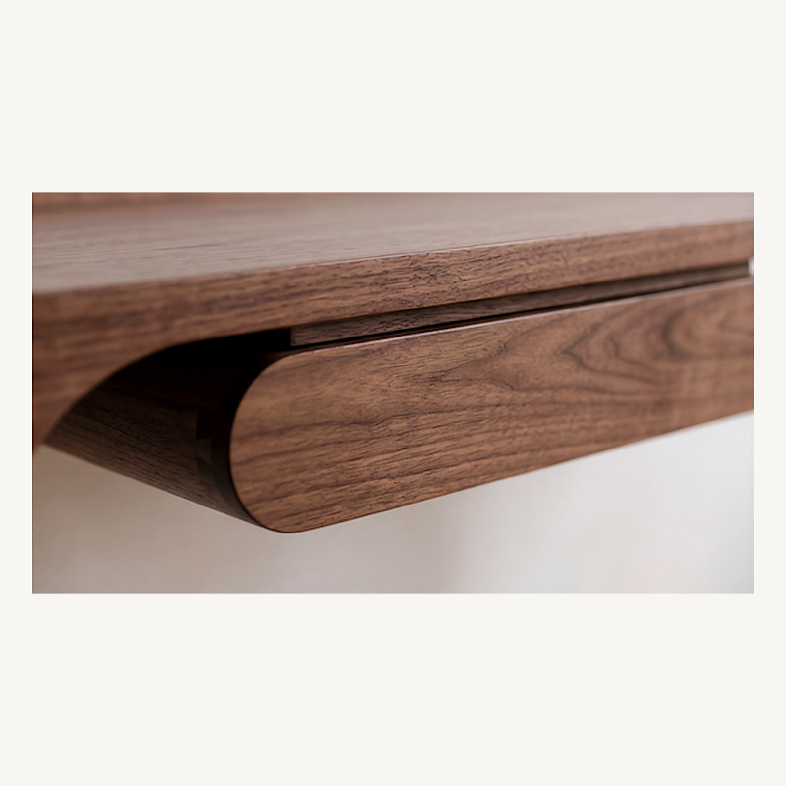 Floating Console Desk - Drawer Front Closeup