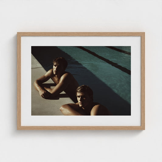 Poolside Male Portrait in Contemplative Summer Light