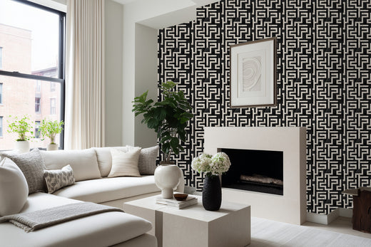 Alternate view of Greek Key Wallpaper | Provenance & Patina