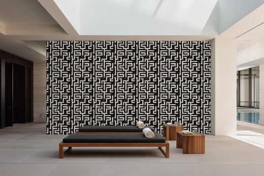 Alternate view of Greek Key Wallpaper | Provenance & Patina